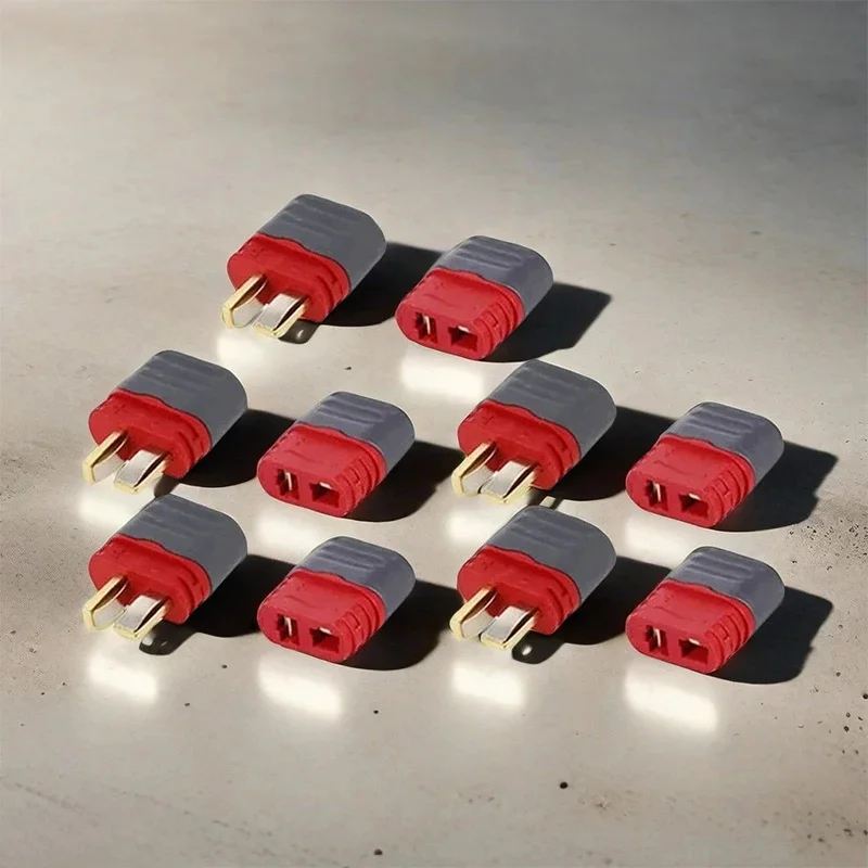 10 pièces Amass T connecteur Deans prise avec couvercle mâle femelle Amass Deans connecteur avec boîtier de gaine pour batterie RC avion jouets