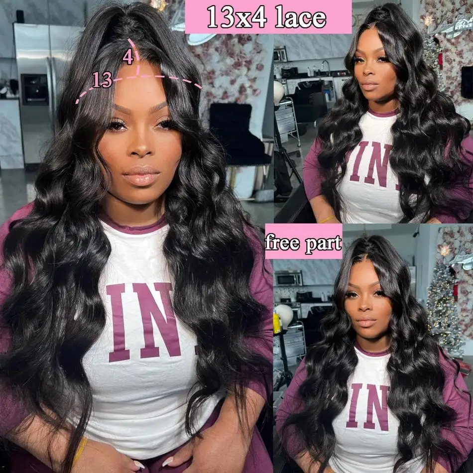 Lace Frontal Wig Hd 100% Natural Body Wave Human Hair Transparent Brazilian PrePlucked Wigs For Women Choice Wavy Cheap Wig