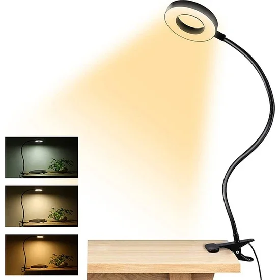 

Clip-on Reading Lights 48 LED USB Desk Lamp With 3 Color Modes 10 Brightness Eye Protection 360° Flexible