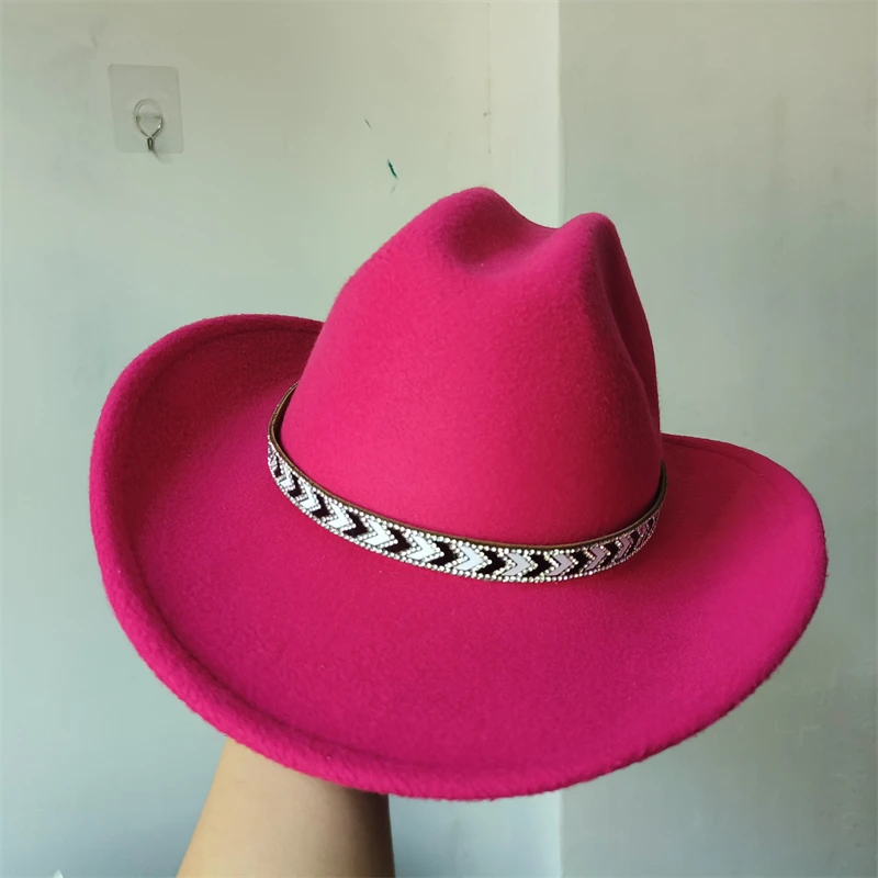 

New Vintage Western Cowboy Hat For Men's Gentleman Lady Jazz Cowgirl Leather cowboy hat Sombrero Hombre Caps sombrero vaquero