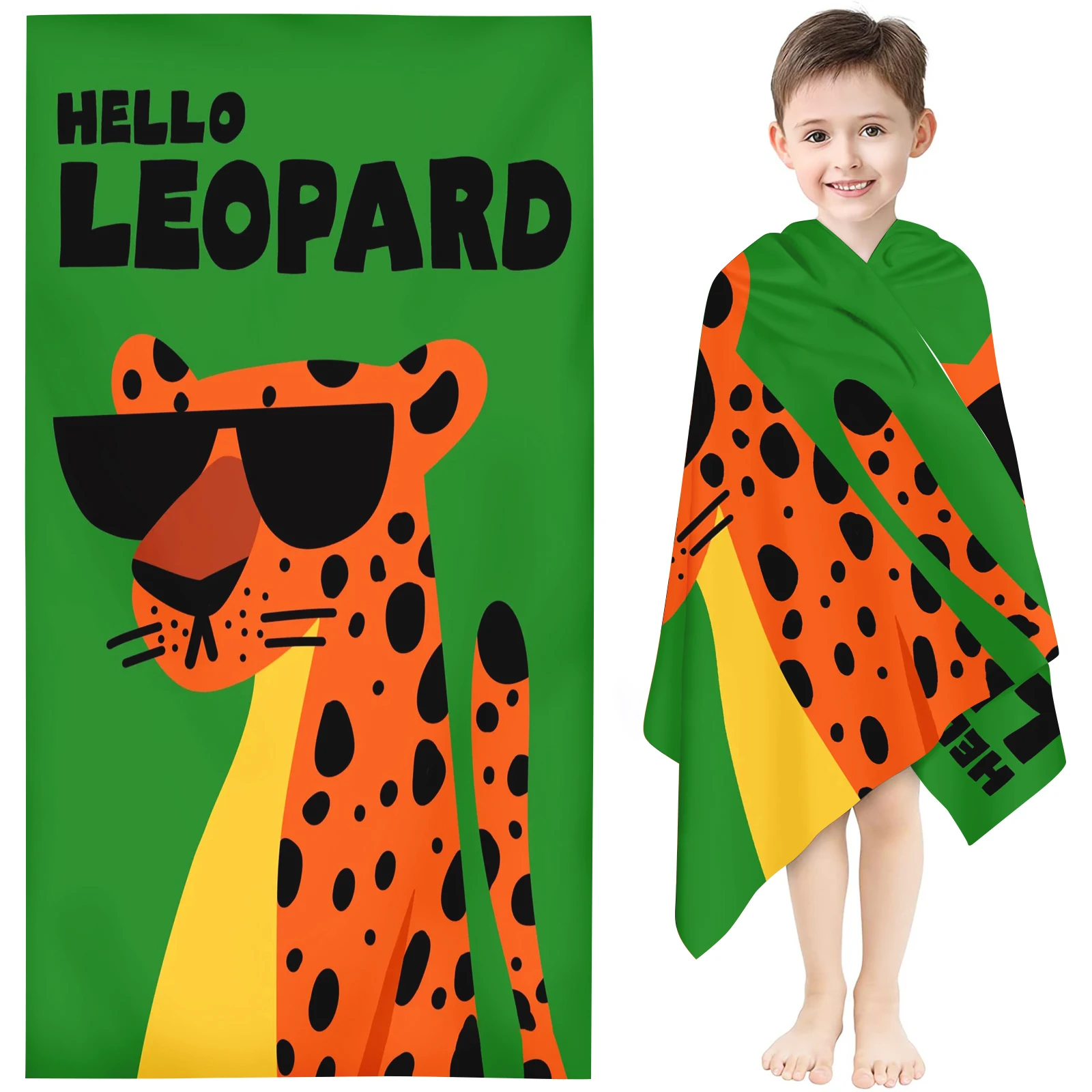 Cartoon Crocodile Cute Lion Giraffe and fox Animal Print Beach Towel Beach Seaside Swimming Pool Beach Towel