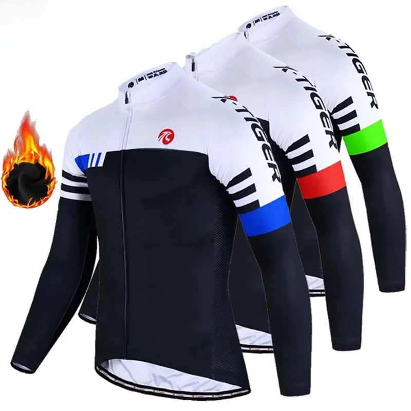 AliExpress X-TIGER Winter Thermal Cycling Jersey Long Sleeve Pro Slim Fit Long Sleeves Cycling Jersey Men Women Breathable Cycling Maillot