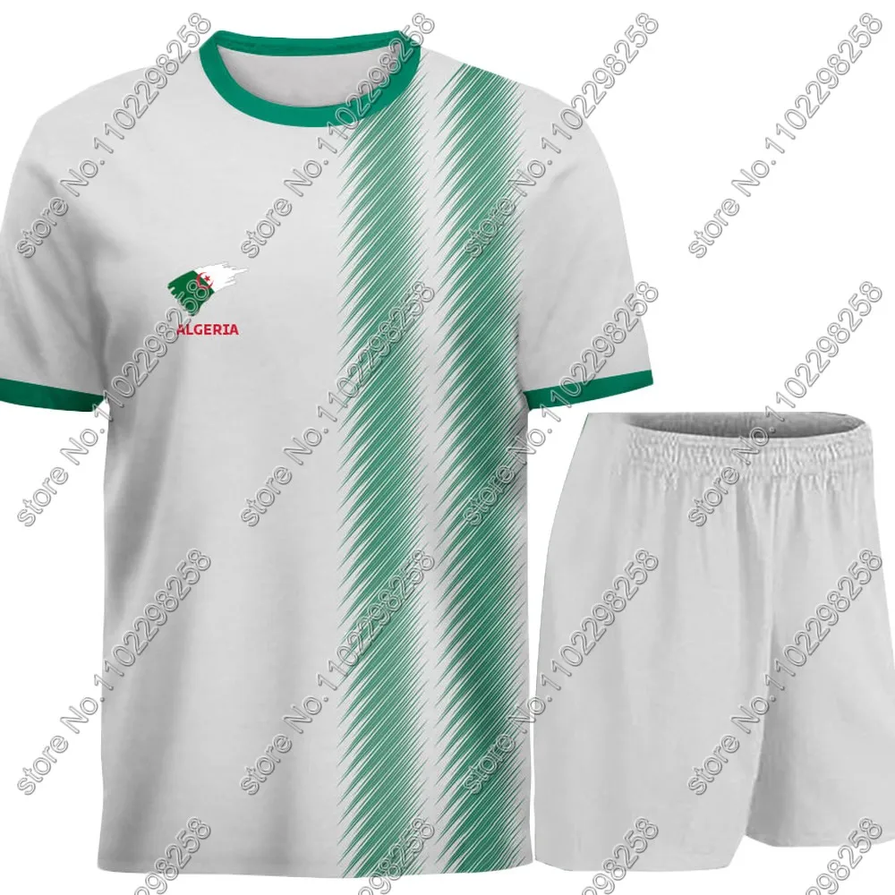 Maillot Algeria National Jersey team Fans 2024 T Shirts 3D Print Mens Shorts Running Streetwear Casual Training Suit Clothe