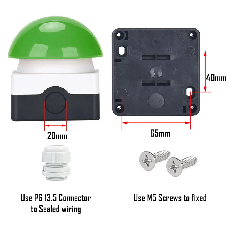 Pedal Switch IP67 Watproof Responder Switch AC/DC Emergency Stop Button Handle Foot Push Self Reset Locked NO/NC Start Contactor