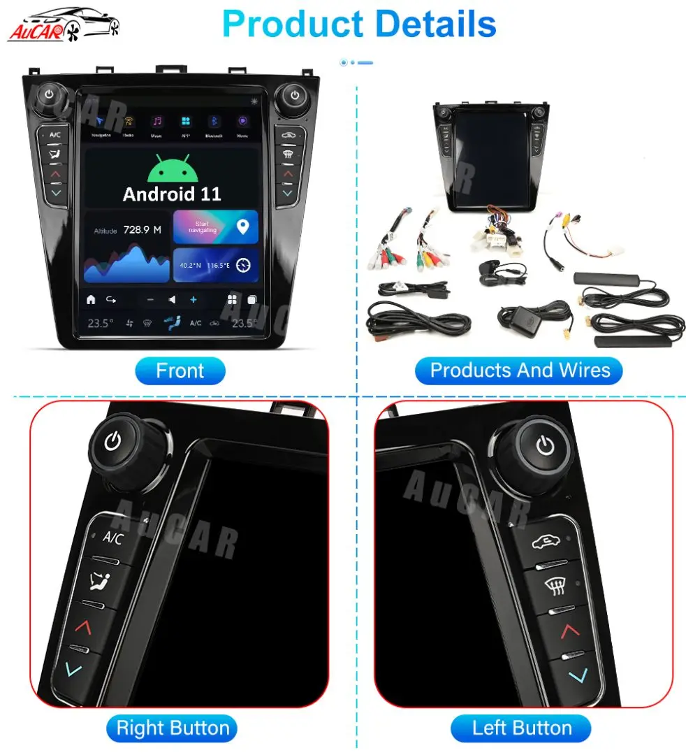 AuCar-unidad principal de navegación GPS para Subaru WRX, reproductor Multimedia estéreo de 10,8 pulgadas, Android 11,0, vídeo, para Subaru WRX 2015-2021