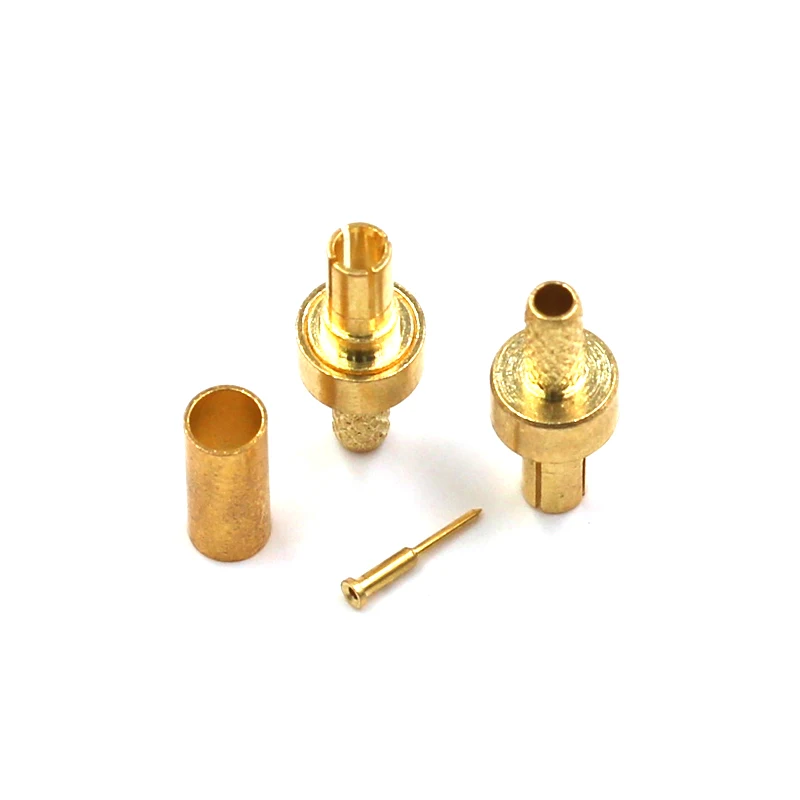1PCS CRC9-JW/J-1.5/3 Male Plug Connector Righ Angle for Cable RG58/RG142 Gold-plated Copper