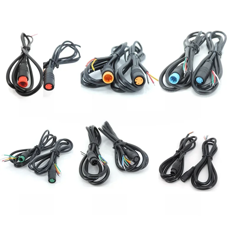 AliExpress NONE 9mm M8 waterproof 2 3 4 5 6 8 Pin Electric Bicycle Joint Plug Connector Scooter Brake Cable Signal Sensor For Ebike Bafang wire