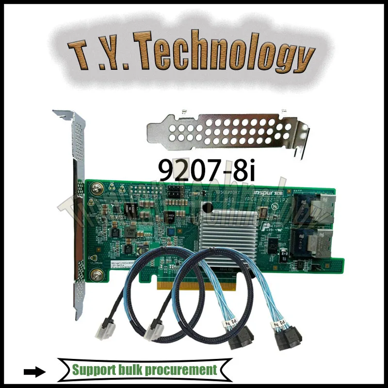 INSPUR YZCA-00227-101 9207-8i PCIE 3.0 6Gbps HBA LSI FW:P20 IT Mode +SFF-8087 STAT