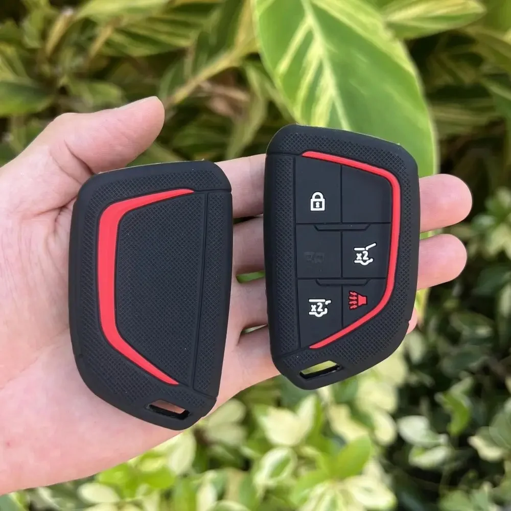 Housse de clé de voiture en Silicone, pour Chevrolet Corvette banlieue Tahoe pour Cadillac Escalade CT4 CT4-V CT5 XTS CT6 C8 pour GMC Yukon