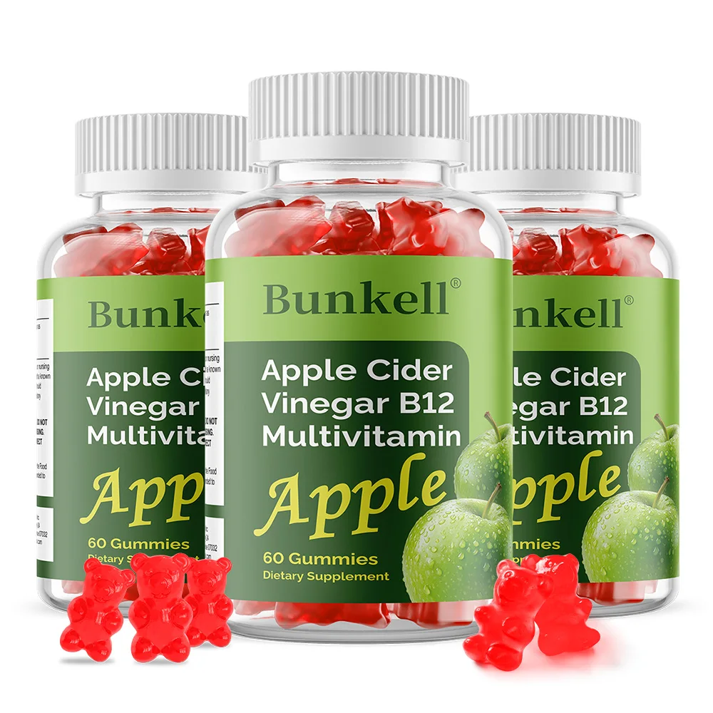 Apple Cider Vinegar Gummies, Body Metabolism Digestive, with Vitamin B6 B12, Increase Energy Levels