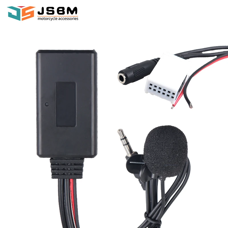 JSBM โมดูลบลูทูธไร้สายสำหรับรถยนต์อะแดปเตอร์เพลง 12Pin ปลั๊กสำหรับ VW RCD510 RCD310 RCD300 RNS315 RNS310 MFD2 สำหรับ Skoda Beat, Cruise สำหรับที่นั่งวิทยุ CD-1/2/3, PN-1/3, RNS-4, SE359/360