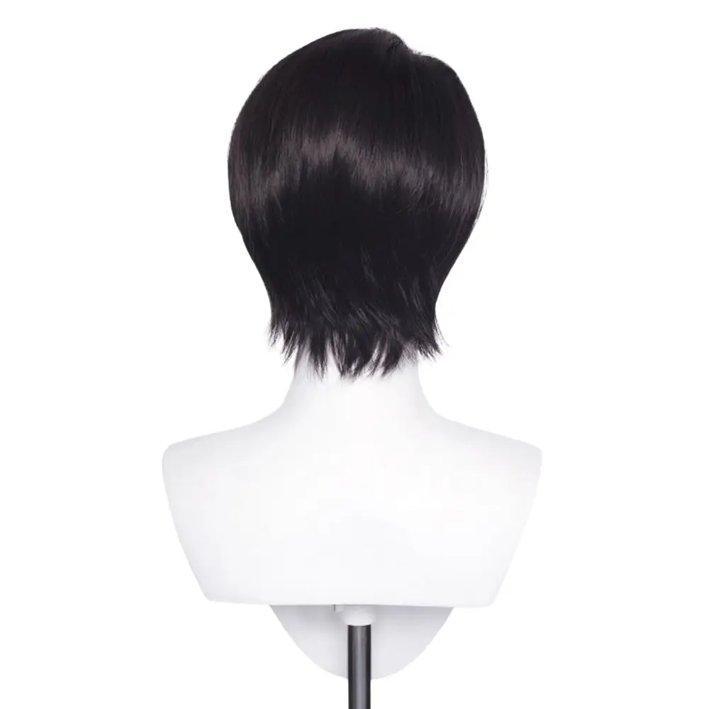 JJK Yuta Okkotsu Cosplay-Perücke, Anime, 2 Stile, 30 cm, schwarze Perücken und Ring, synthetisches hitzebeständiges Haar, Party-Perücken, Halloween-Requisiten – Detail 9