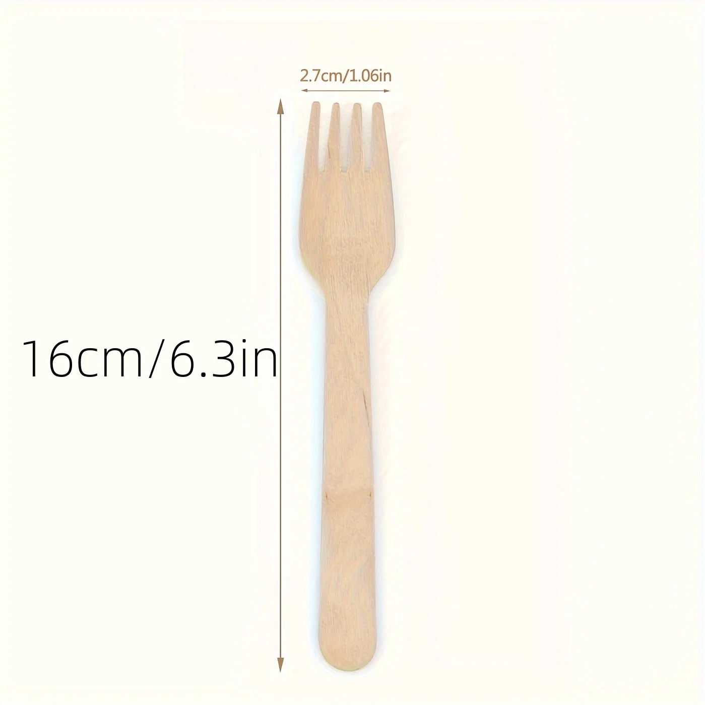 50pcs Disposable wooden dessert cake salad fork