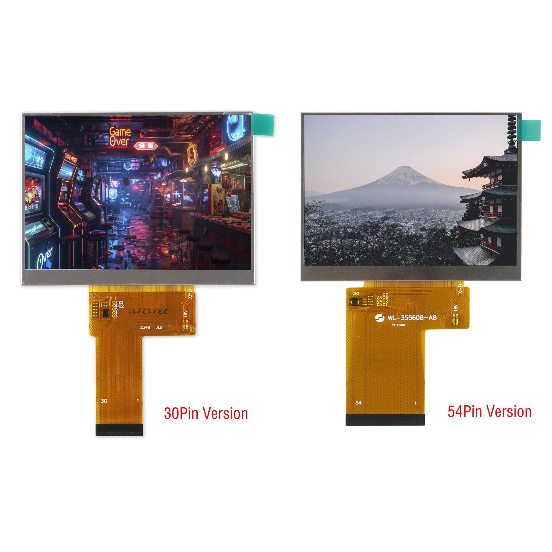 3.5Inch 30PIN 54PIN HD LCD Display Panel For Gaming Device Anbernic rg353v rg353 v LCD Screen Dispaly Replace DIY Player Parts