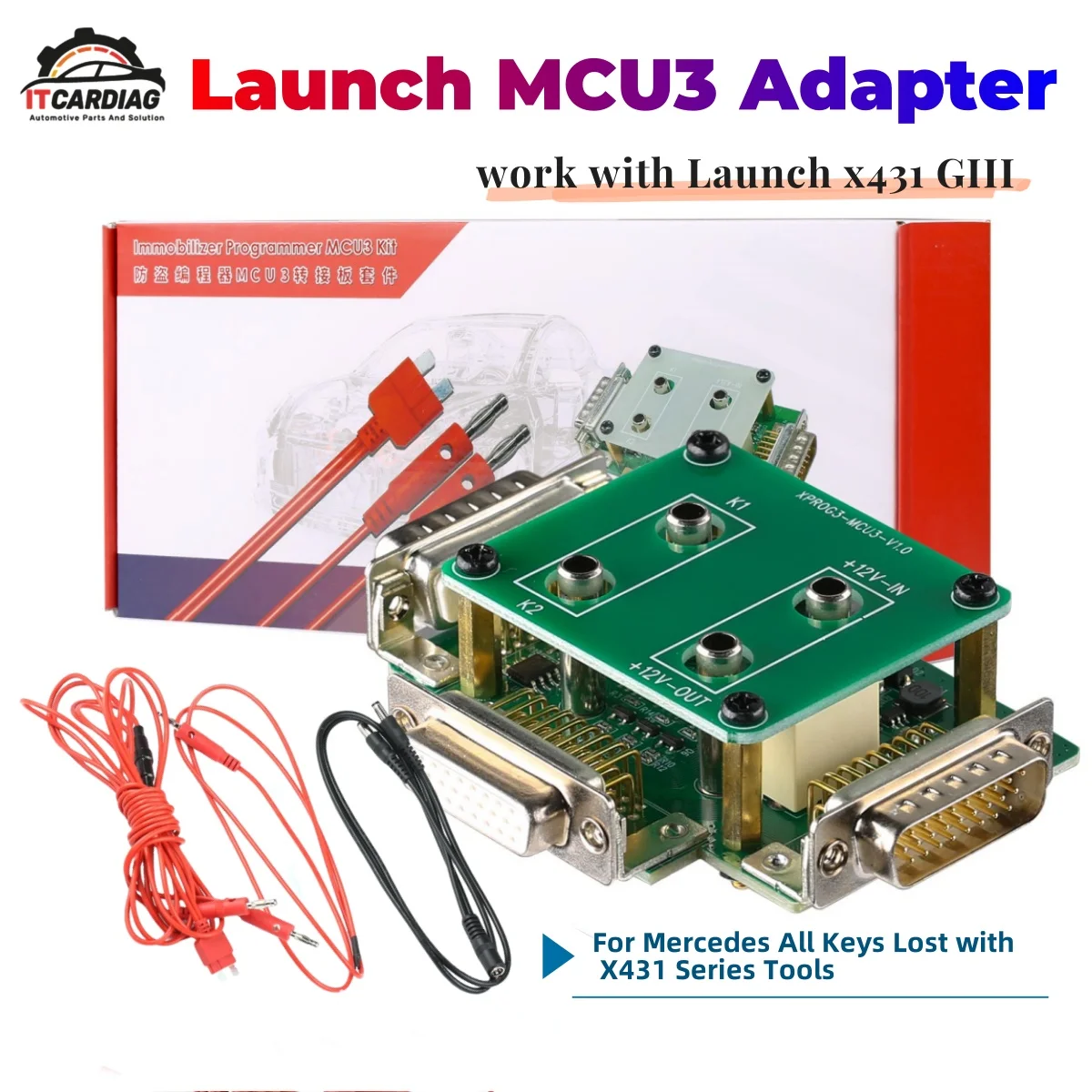 

Адаптер Launch X431 MCU3 MCU-3 для X431 IMMO Elite Pro X-PROG3 GIII Xprog3 All Keys Lost для Mercedes Benz для Toyota