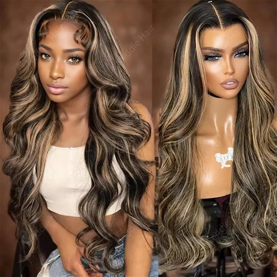 

30 40 inch Hd 13x6 Highlight wig human hair Lace Frontal 13x4 Body Brazilian Wigs Loose Wave Cheap Wig Choice For Women