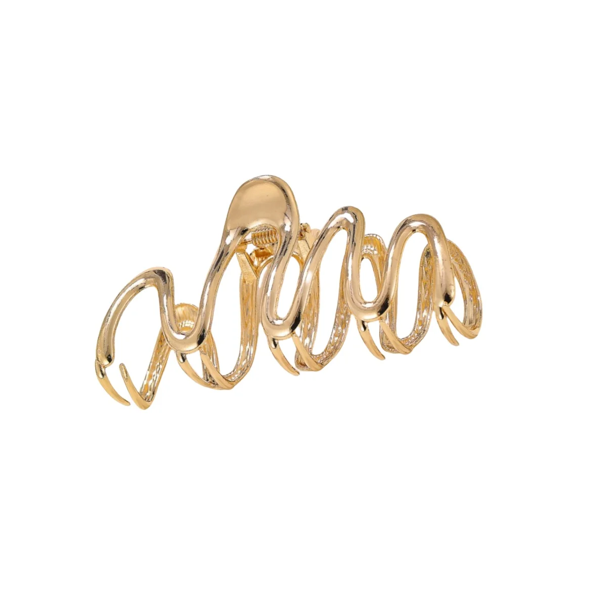 金属製のヘビのような大きな高級サメクリップ後頭部クリップ母の日友達に送るパーティー