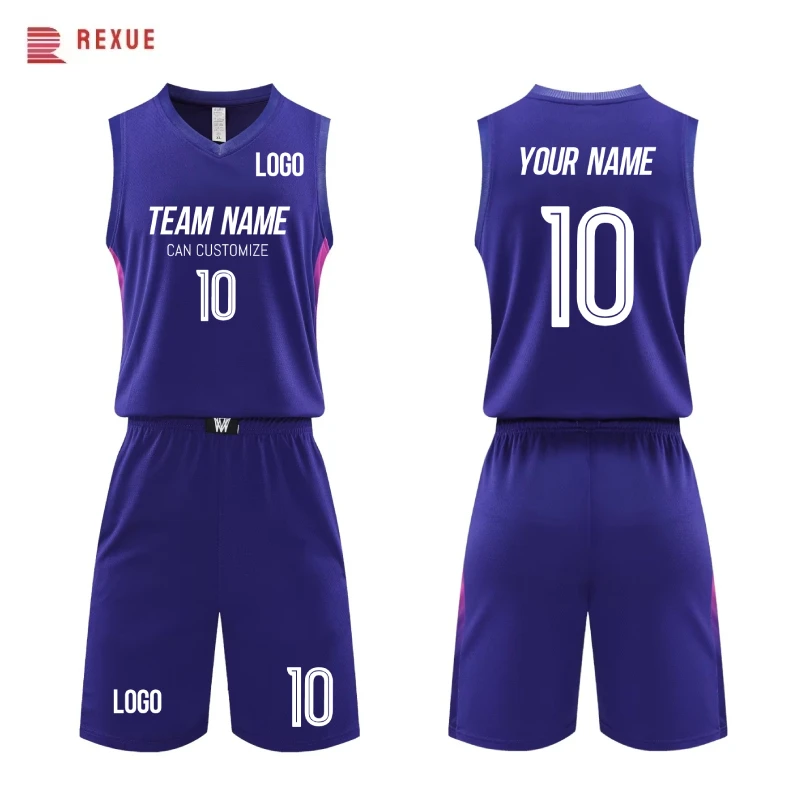 Neue Anpassbare Männer Kinder Frauen Basketball-Training Jersey Set Blank College Trainingsanzug Jugend Unisex Basketball Uniformen Anzug