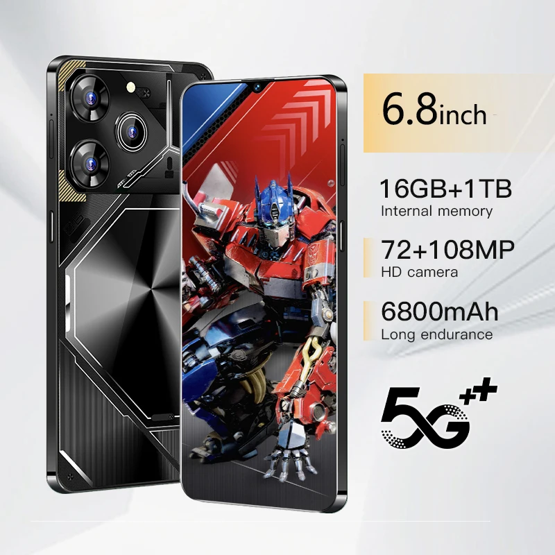 

Global version Mobile Phones Pova 6 Pro Smartphone 5G 16G+1T 6.8 inch HD Android 14 6800mAh Battery 4G/5G 108MP Camera Cellphone