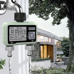 Eshico Groot LCD-scherm 2-uitgang Huishoudelijke buitenirrigatie Watertimer Getimede automatische tuinbewateringstool