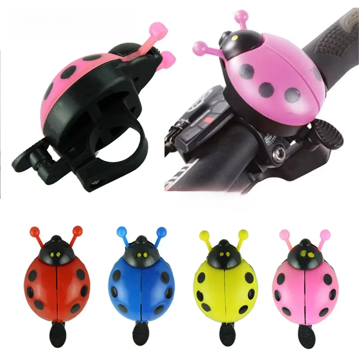 AliExpress pinmoap Beetle Ladybug Bicycle Bell Handle Alarm Bicycle Safety Alarm Horn Cute Bicycle Bell Sound Clear And Bright Riding Decoration