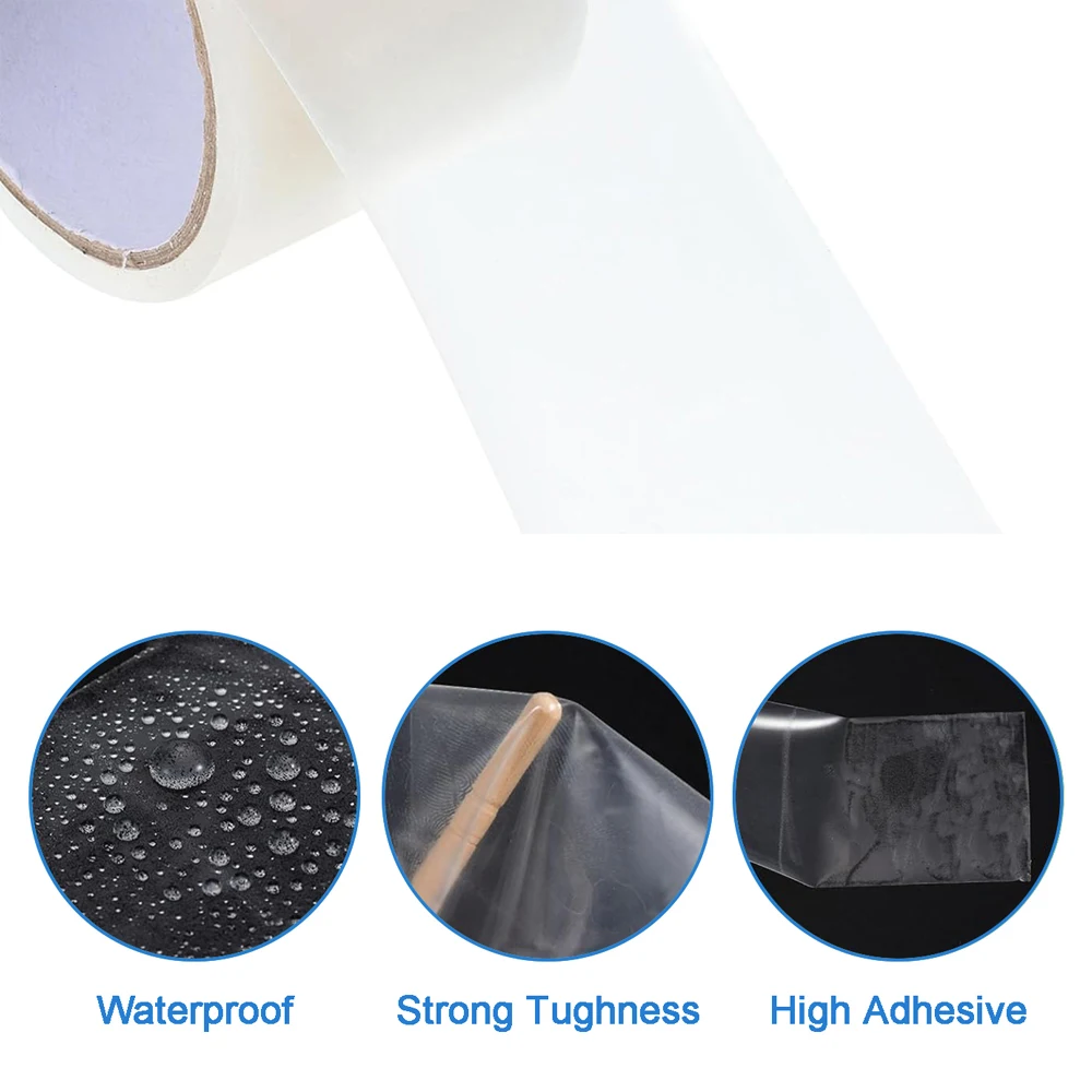 3Rolls Self-Adhesive Greenhouse Film Repair Kit UV Resistant PE Waterproof Sealing Tape Sun-house Tent Sticker for Orchard Shed