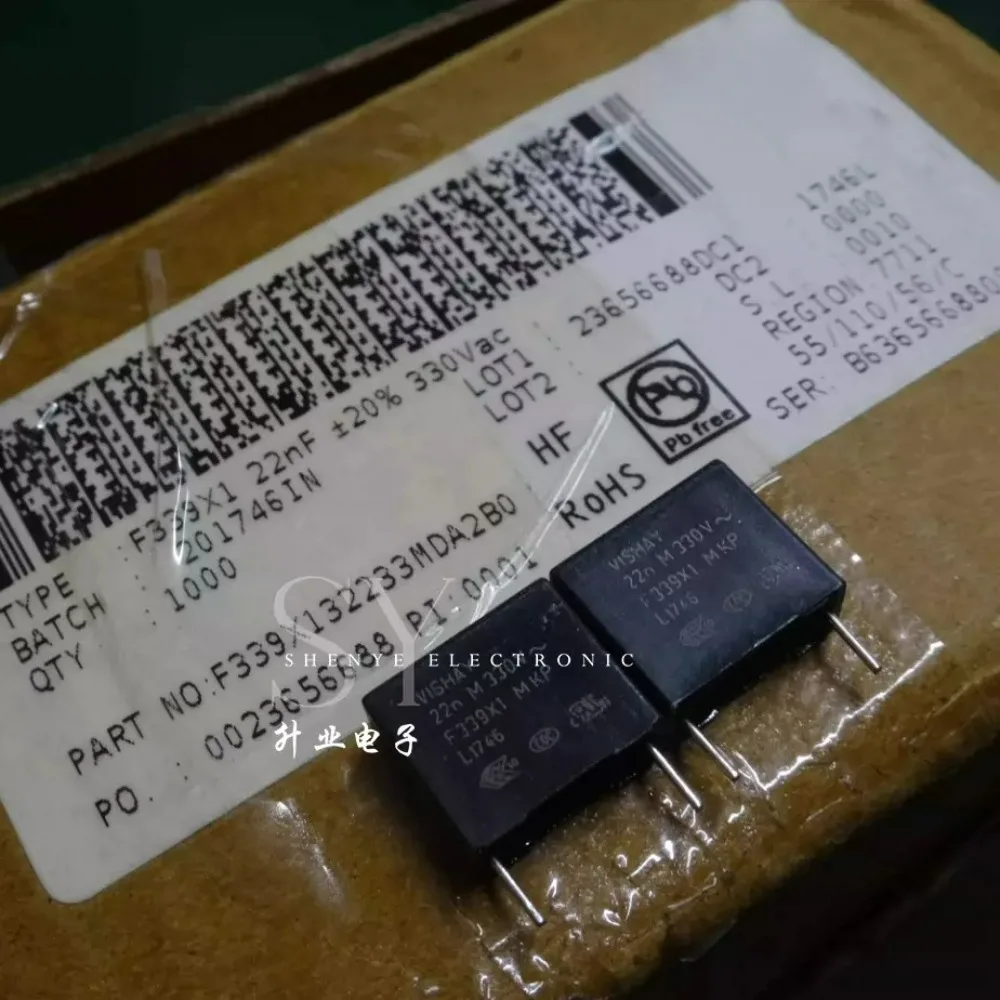 10pcs/lot F339X1 MKP 0.022uf 330vAC 22nf 223 M X1 Brand New 10mm Film Capacitor F339X132233M