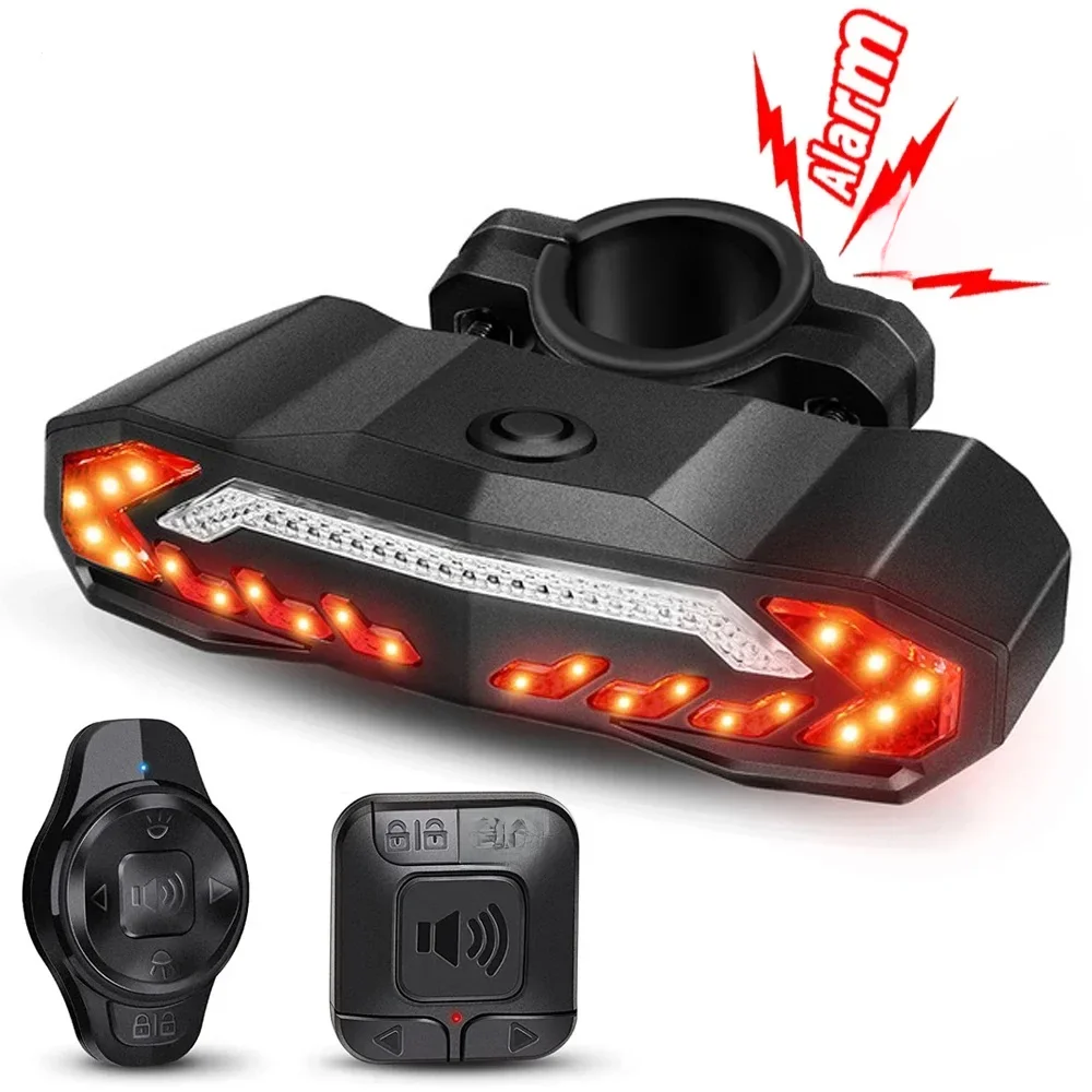 AliExpress 5 in 1 Wireless Bike Taillight with Turn Signals Bike Anti-Theft Alarm LED Rear Light Waterproof