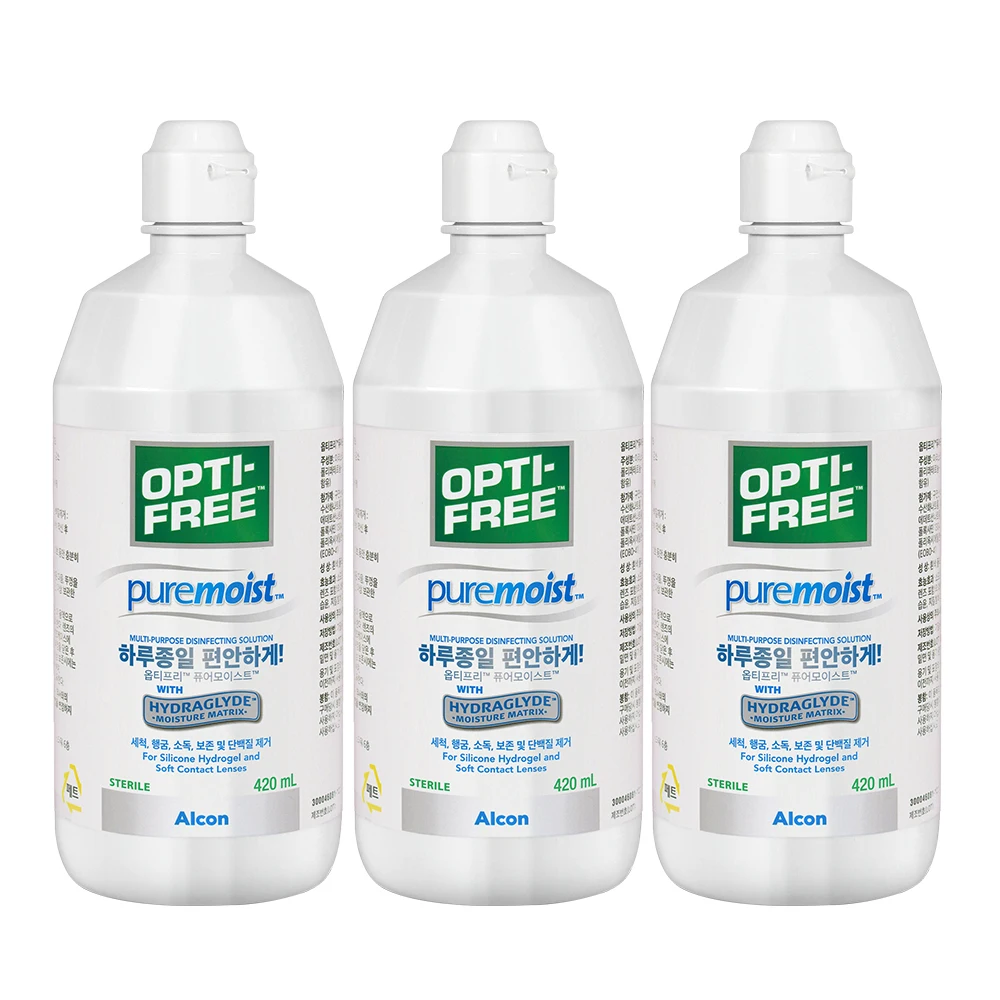 Optifree Lens Washing Liquid Pure Moist 420Mlx3 Pieces_Lens Case