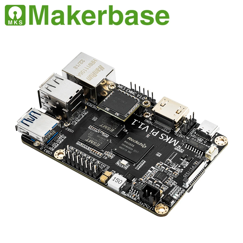 Makerbase MKS PI V1.1 Board with Quad-core 64bits SOC onboard runs Klipper & KlipperScreen for Voron VS Raspberry Pi RasPi RPI