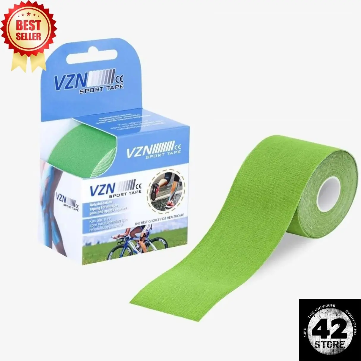 

Kinesiology Pain Tape for Athletes / All Sport 5 Cm X 5 M Green VZN