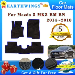 Car Floor Mats For Mazda 3 BM BN MK3 2014~2018 Mazda3 Sedan and Hatchback Rugs Footpads Carpet Panel Pad Foot Pads Accessories