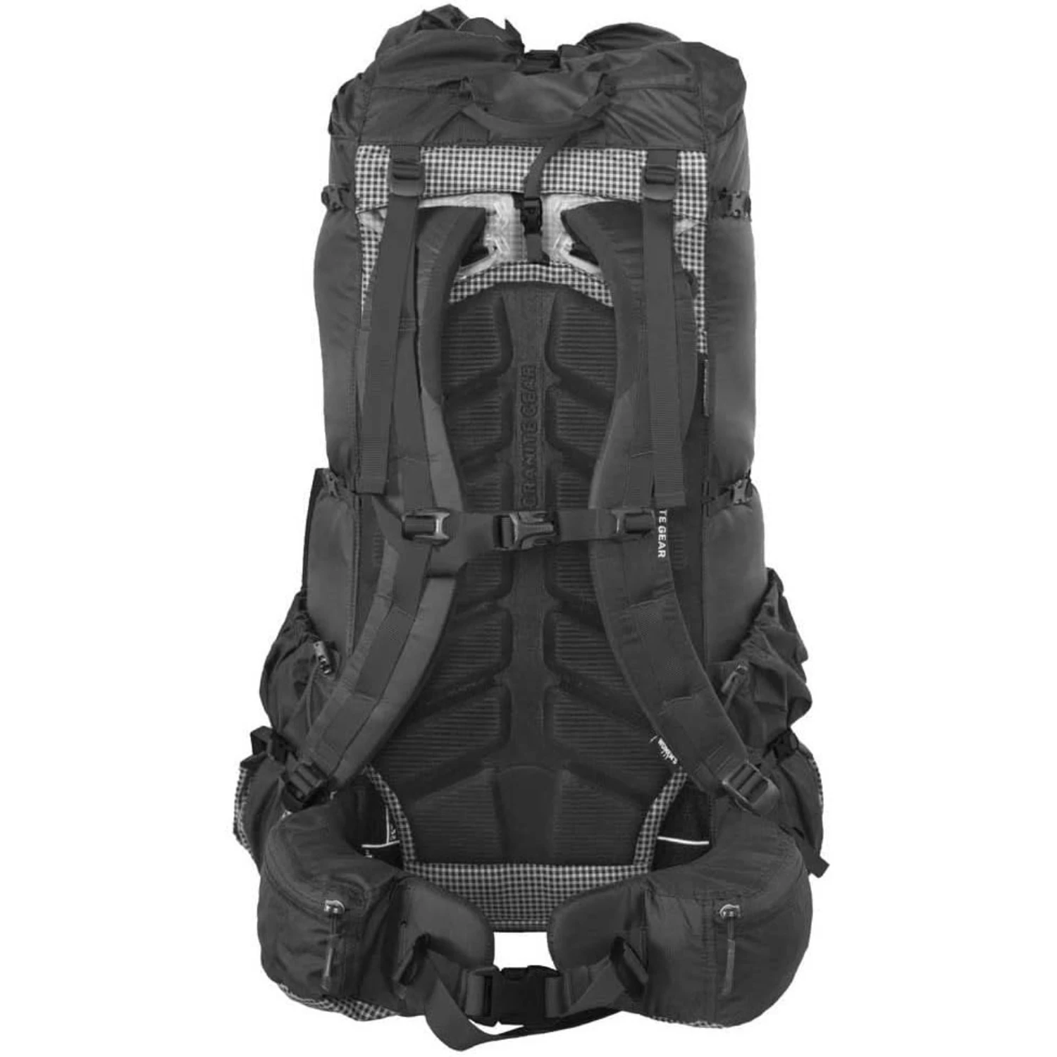 60L Backpack Black/Black Gingham/Teal Short