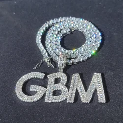Custom Iced Out Nameplate Chain Personalized Fashion Initial Letter Pendant Hip Hop Charm Jewelry Unique Birthday Gift For Her