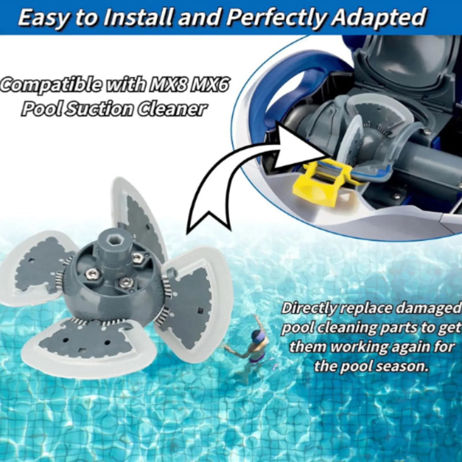 

R0524900 Pool Cleaner Engine Part Set Sturdy Pool Accessories for Baracuda MX8 MX6 EliteTune Up Kit Pool Suction Cleaner