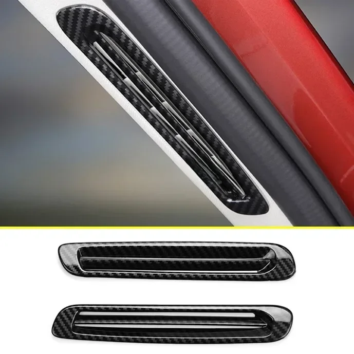 Carbon Fiber Car Interior A-Pillar Air Conditioning Vent Trim Covers For Mazda 3 BP CX-30 CX30 DM 2019-2025 Accessories