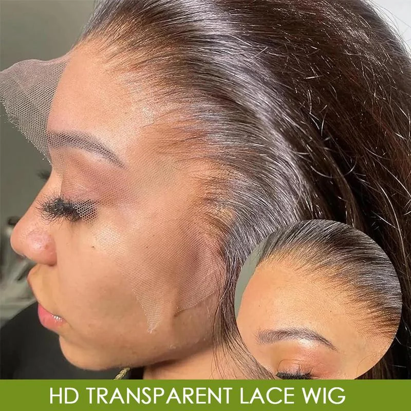 13x4 HD Transparent Lace Front Body Wave Wigs Human Hair For Black Women 250 Density Brazilian Virgin Hair 13x6 HD Lace Frontal Human Hair Wigs Pre Plucked With Baby Hair