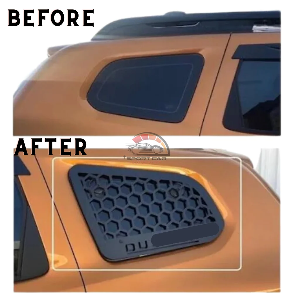 For Dacia Duster 2010-2017 2018 And After Metal Butterfly Grill Glass Protection 2 Pieces accessories high quality