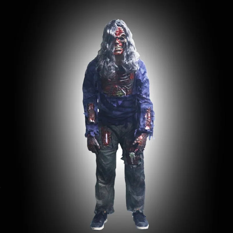 Disfraz de Halloween aterrador del amanecer de los muertos, disfraz de adulto para niño, monstruo no muerto, disfraz de Halloween para niños, disfraz de hombre zombi