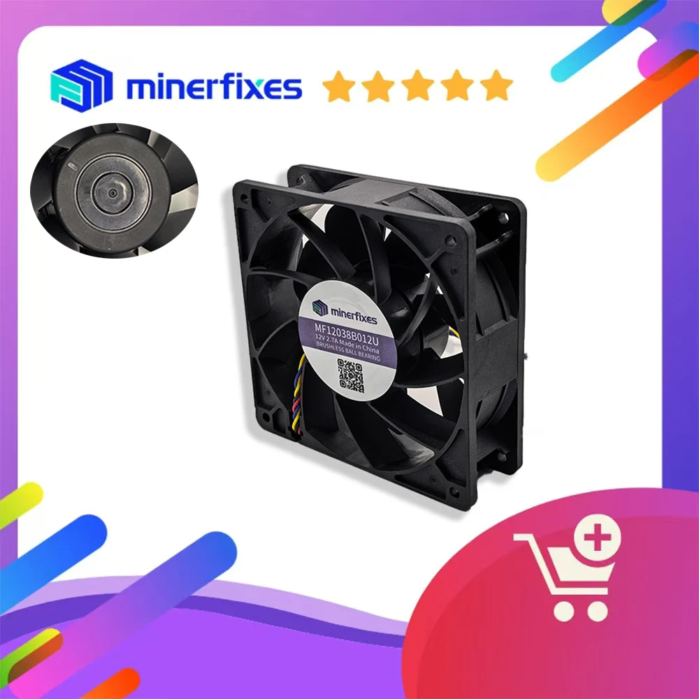 

Охлаждающий вентилятор Minerfixes 12 В, 2,7 А, 6000 об/мин, подходит для Antminer L9, S21, S21XP, T21, KS5, KS5pro, S19kpro, S19jXP, S19Pro, S19jPro
