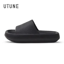 UTUNE 51CM slippers for man Platform House Shoes EVA Soft fashion slides Anti-slip Summer Sandals Women bathroom shoes Shower