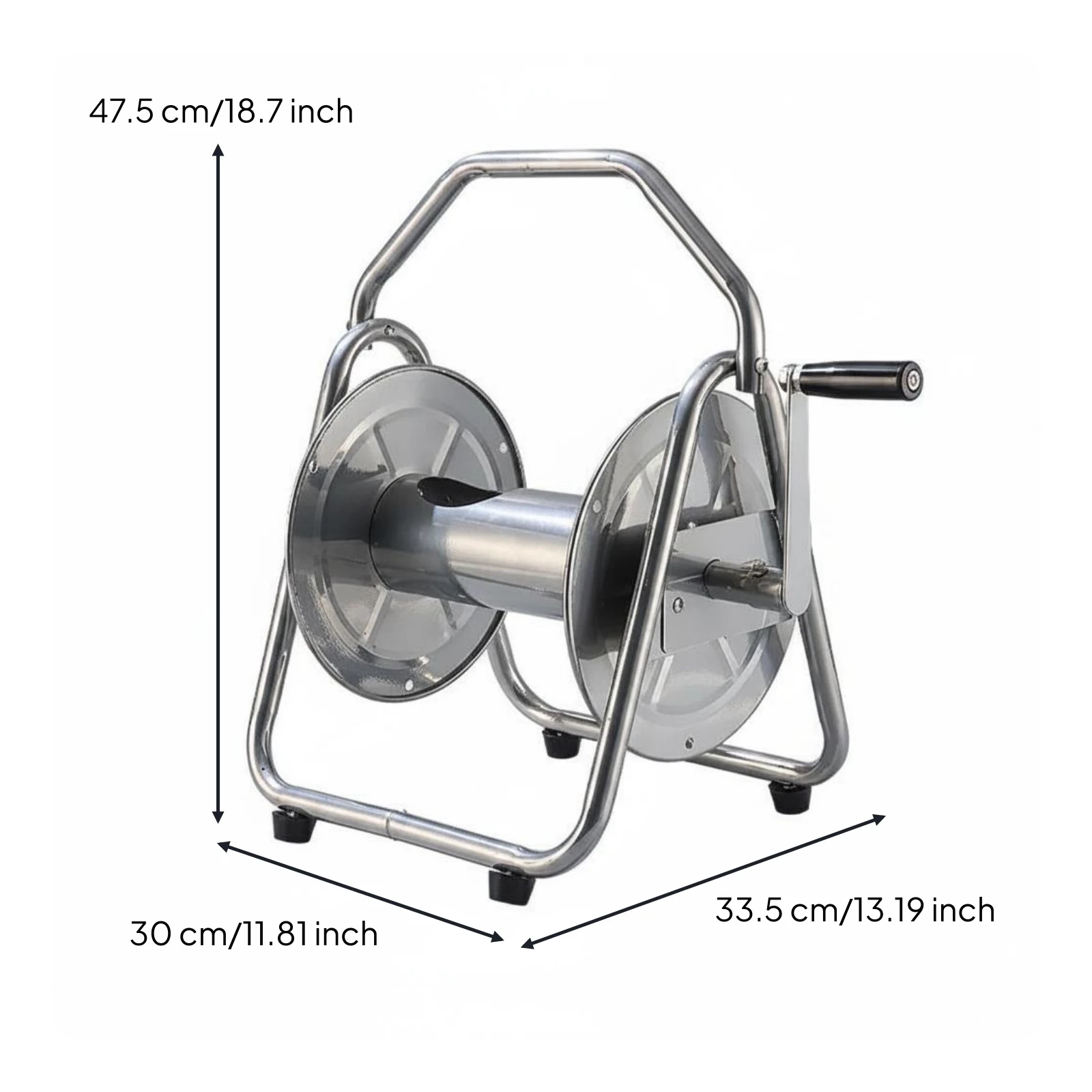 Water Hose Storage Rack Metal Hose Reel High-Pressure Car Wash Watering Tool Gardening Sprayer Cleaning Hose For Trucks Farm view 6