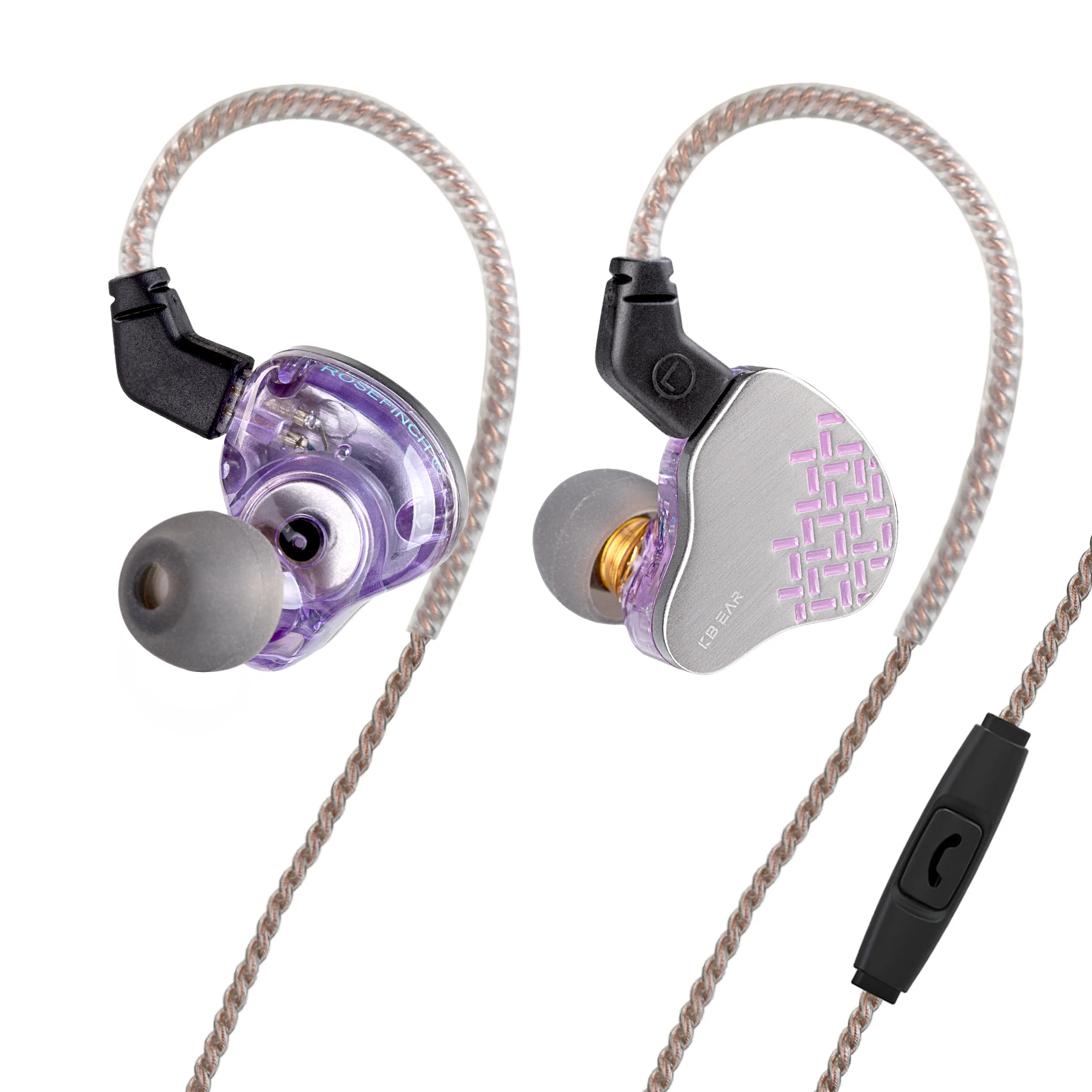 KBEAR Rosefinch Dynamic Hifi Wired Headphones Noise Cancelling Earbuds In Ear Monitor 10mm Biological Diaphragm Headset IEMS KZ