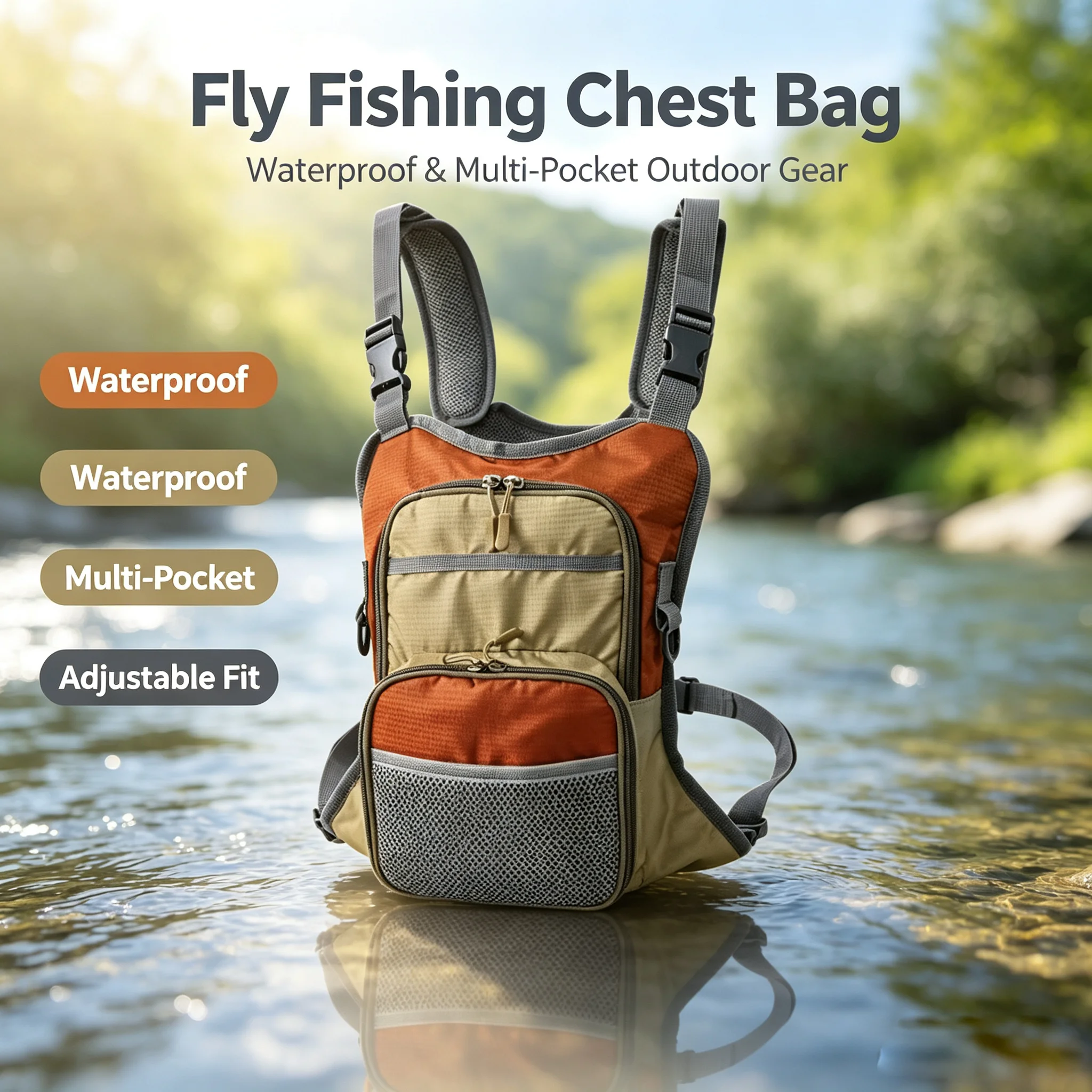 Fishing Bag Waterproof - Rompi Pancing Tas Dada untuk Memancing