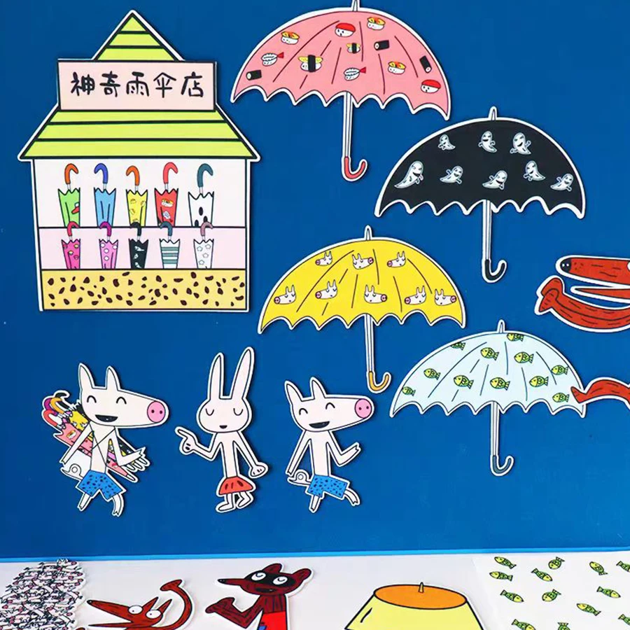 Magic Umbrella Shop Felt Story Set, Role Play Activity, Interactive Classroom Game, Early Education, Back-To-School Essential