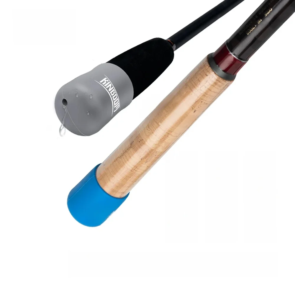 Kingdom – poignée de canne à pêche, étui de protection, protecteur inférieur serré, bouchon de canne en Silicone, leurre, appât, accessoires de matériel de pêche