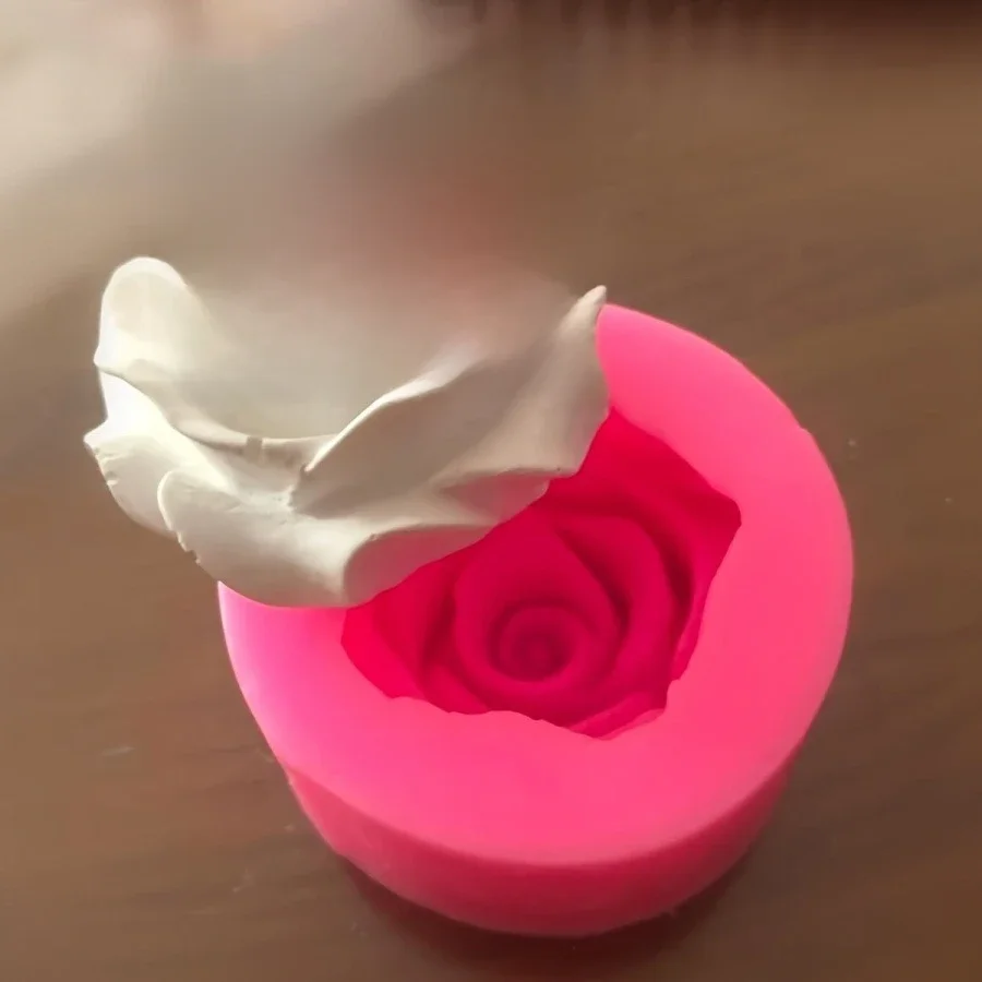 Kwiat kwiat kształt róży silikonowe DIY 3D formy do ciasta kremówka mydło Cupcake cukierki czekoladowa galaretka dekoracje narzędzie do pieczenia formy — zdjęcie 2