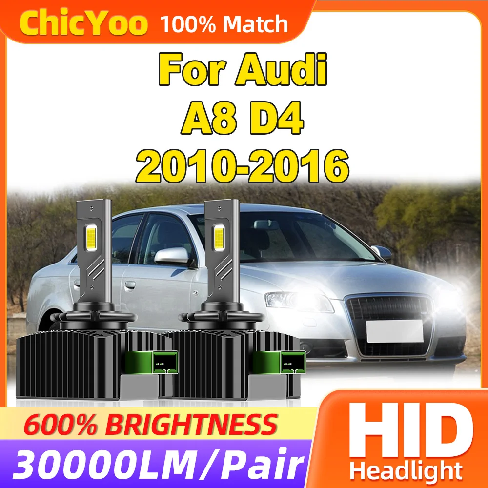 

120W Xenon Lights 30000LM HID Xenon Headlamp Bulbs 6000K 12V Auto Lamps For Audi A8 D4 2010 2011 2012 2013 2014 2015 2016