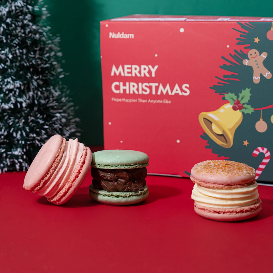 Null Dam Christmas-limited 9 Fat Carons (BEST 3 Kinds to taste) High-dietary fiber macaroon season dessert gift