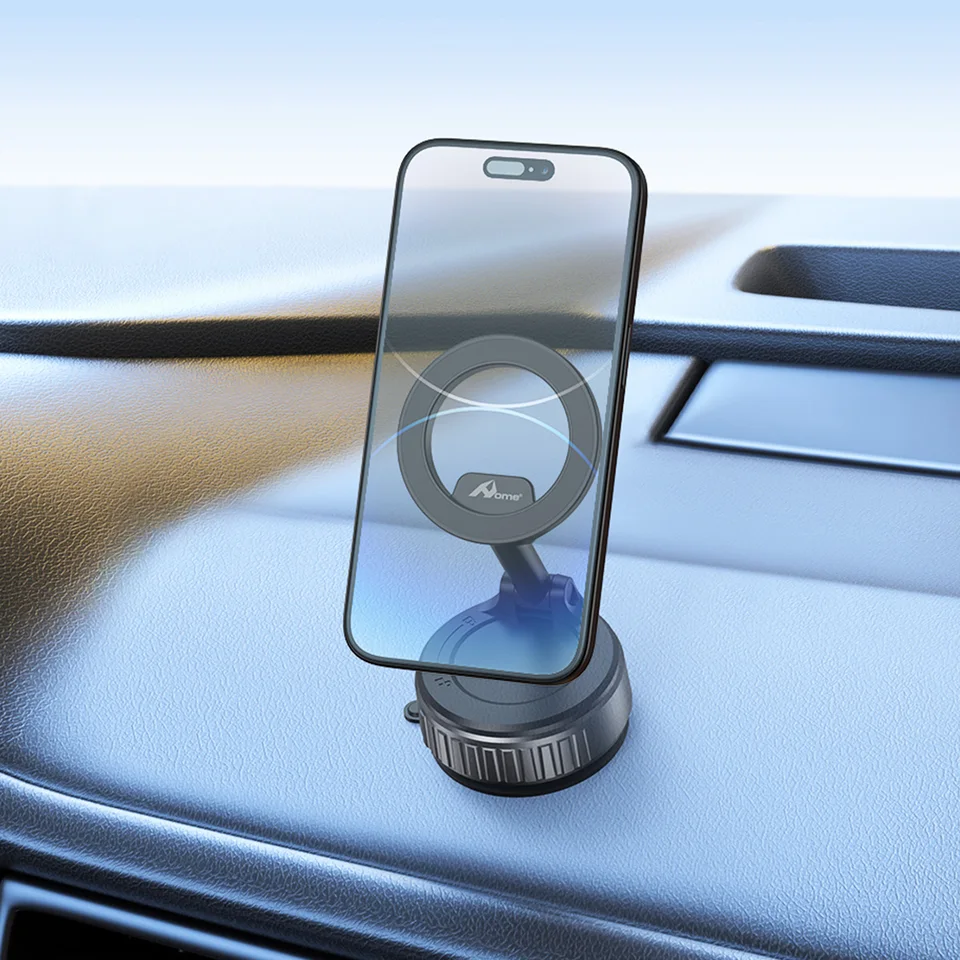 Soporte magnético para celular de coche con ventosa, ajustable 360° para tablero, diseño antideslizante y estable
